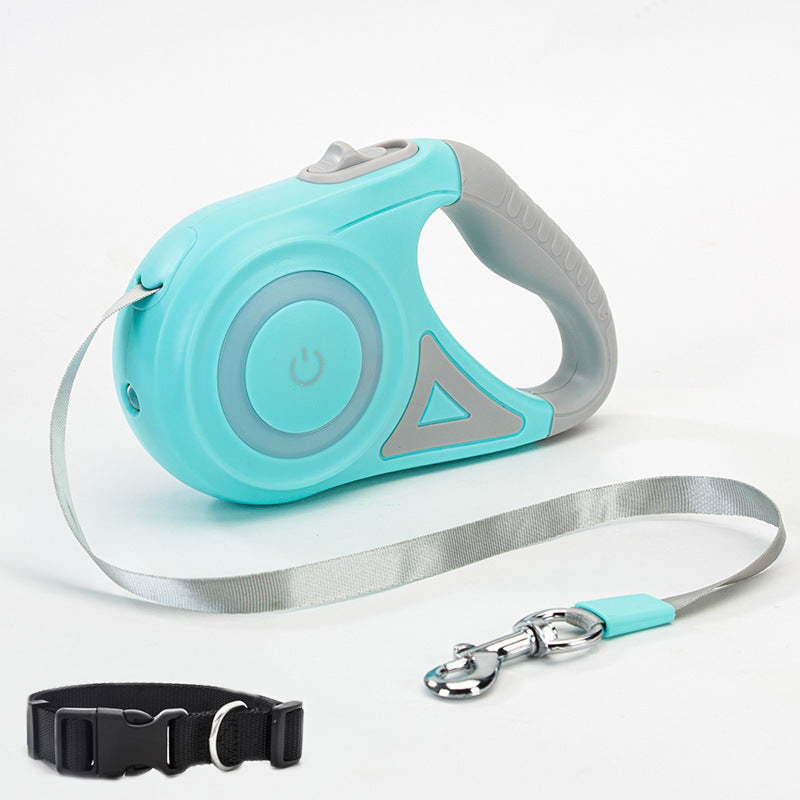 Retractable Dog Leash with LED Collar