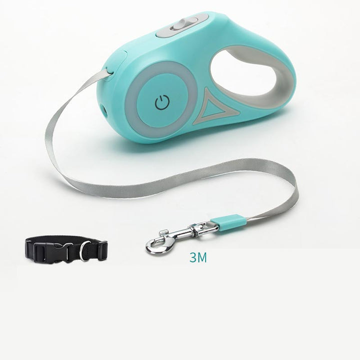 Retractable Dog Leash with LED Collar