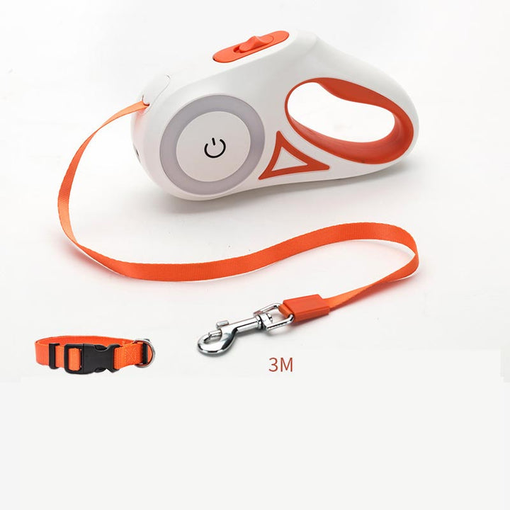 Retractable Dog Leash with LED Collar