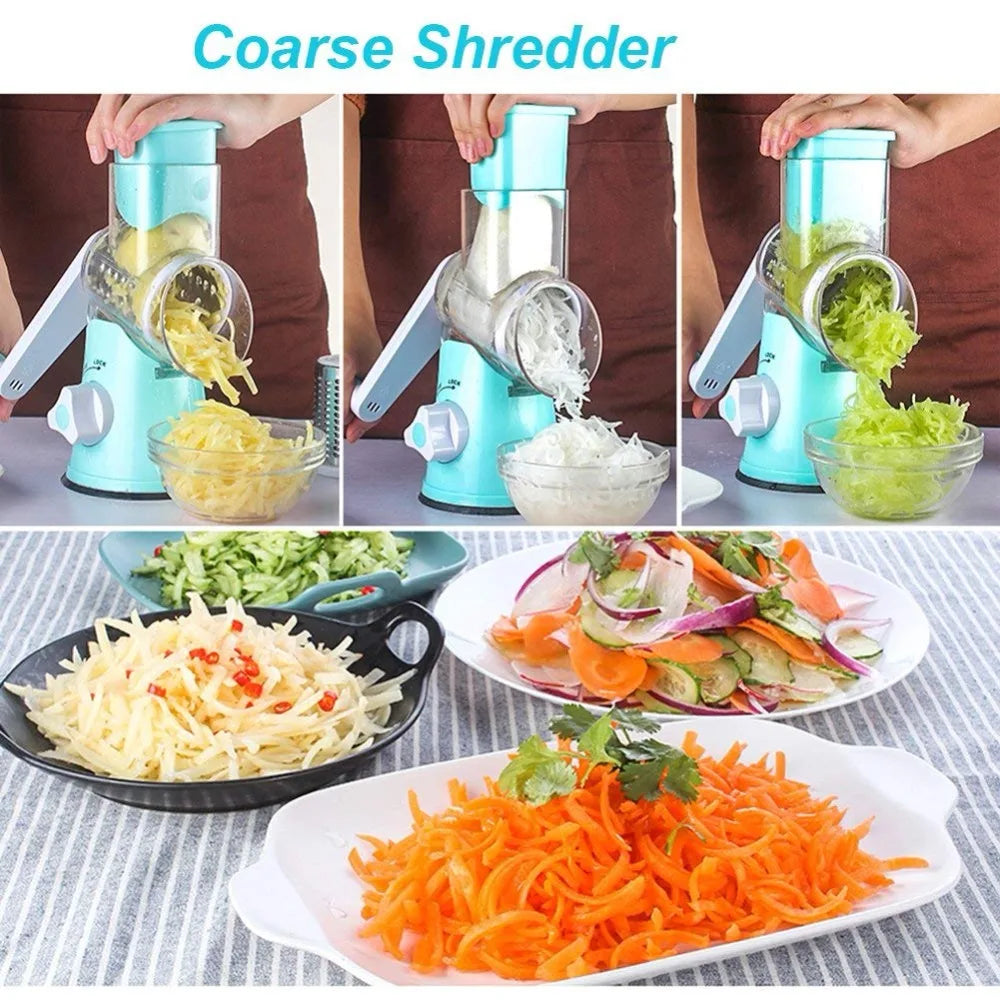 Rotary Cheese Grater & Manual Vegetable Slicer