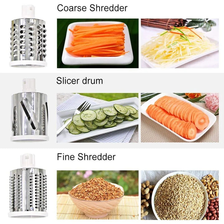 Rotary Cheese Grater & Manual Vegetable Slicer