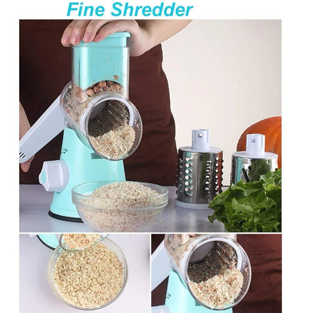 Rotary Cheese Grater & Manual Vegetable Slicer