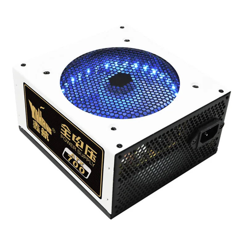 PC Power Supply 700W Gaming with Colorful LED Light