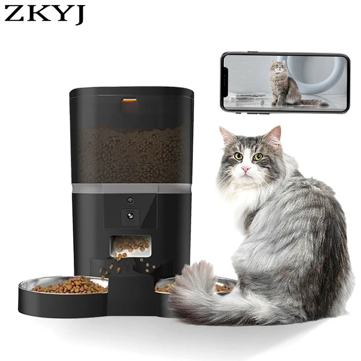 Automatic Pet Feeder (4L, Dual Bowl)