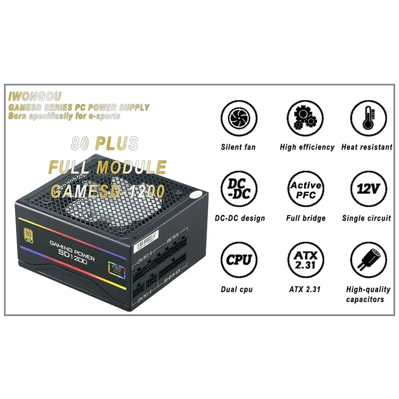 850W Gold Modular Power Supply