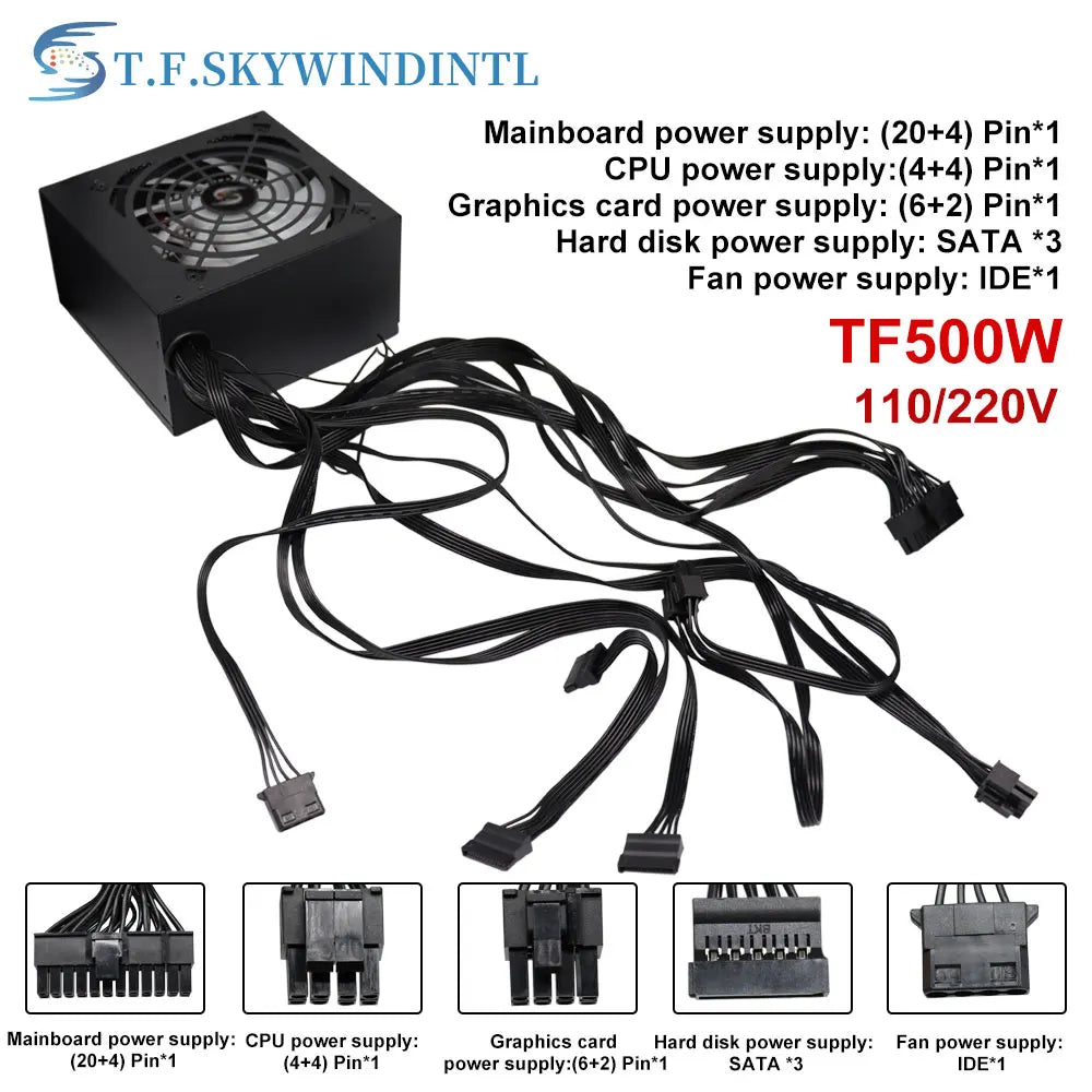 PC Power Supply 500w MAX For Gaming