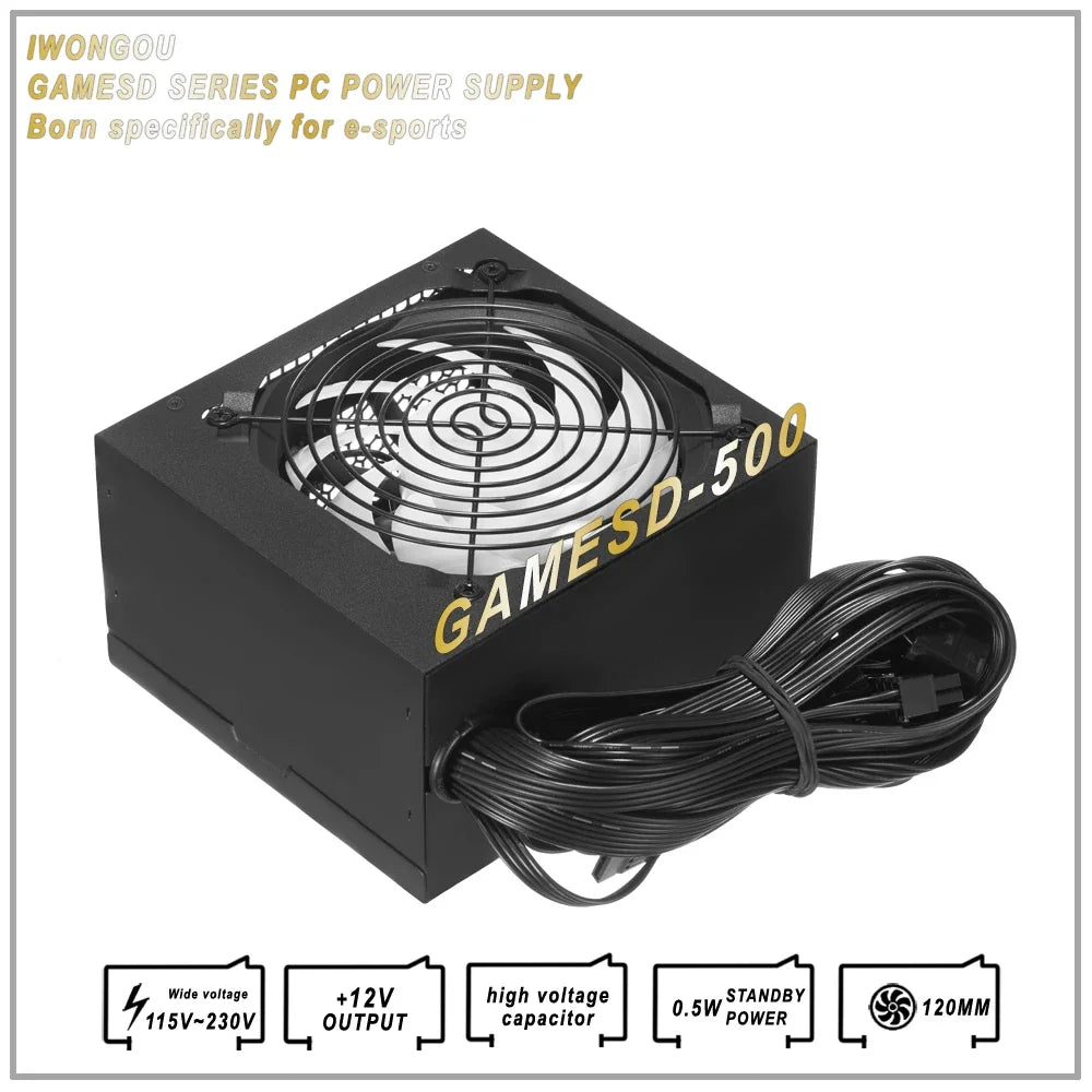 IWONGOU 500W Gaming PSU