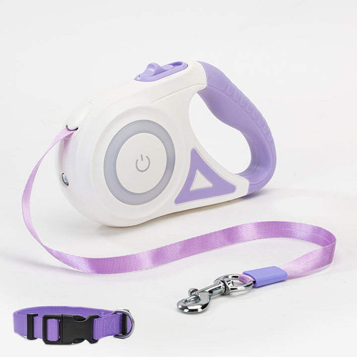 Retractable Dog Leash with LED Collar