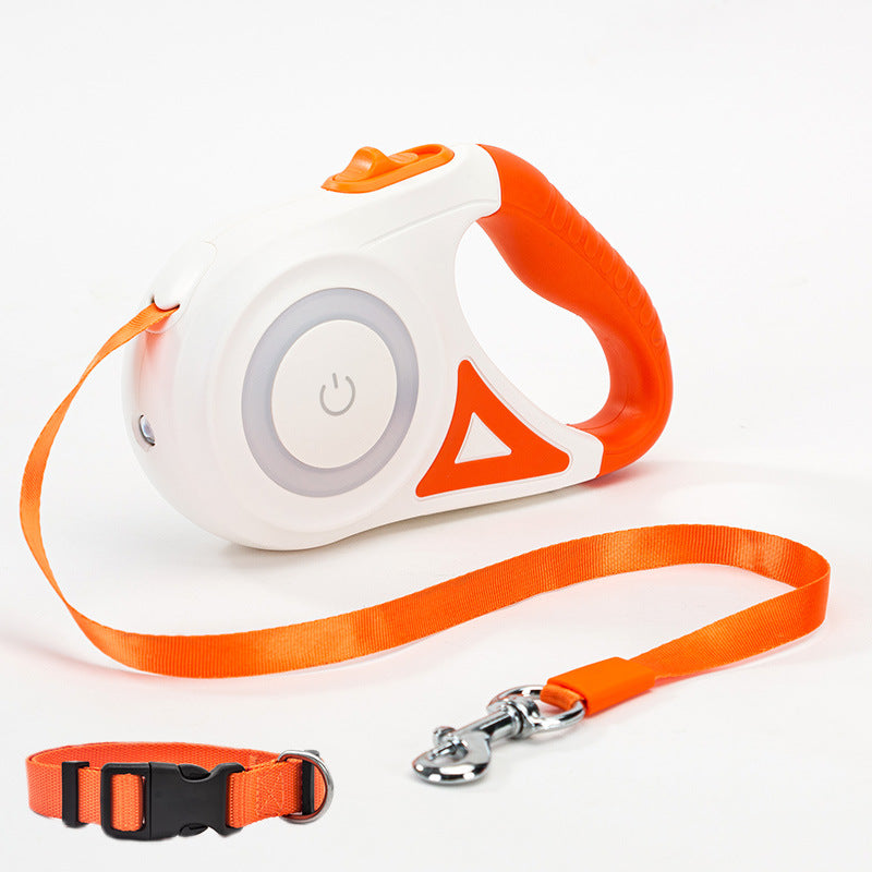 Retractable Dog Leash with LED Collar